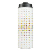 Mehrfarbiger Punkthintergrund Thermosbecher (Vorderseite)