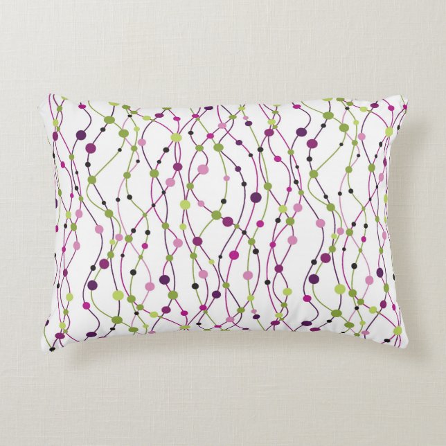 Mehrfarbiger Punkthintergrund Zierkissen (Vorderseite)