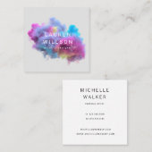 mehrfarbiger Raucheffekt modern Quadratische Visitenkarte (Vorne/Hinten)