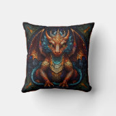 Mehrfarbiger Regenbogen-Drache Kissen (Rückseite)