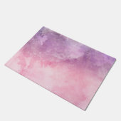 mehrfarbiger rosa lila Marmorfußmattendruck Fußmatte (Schrägansicht)