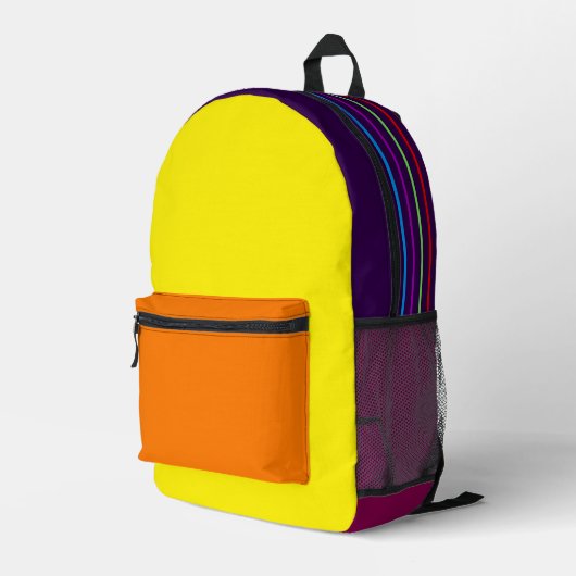 Mehrfarbiger Rucksack im Retro-Stil (Rückseitige Ecke Rechts)