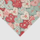 Mehrfarbiger Rustikaler Herz- Quiltblock Seidenpapier (Ausschnitt)