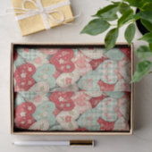 Mehrfarbiger Rustikaler Herz- Quiltblock Seidenpapier (Geschenk)