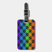 Mehrfarbiger Schachspiegel Gepäckanhänger (Vorderseite vertikal)
