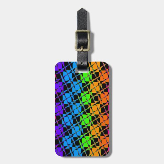 Mehrfarbiger Schachspiegel Gepäckanhänger (Vorderseite vertikal)