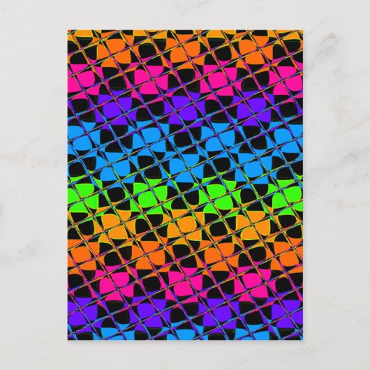 Mehrfarbiger Schachspiegel Postkarte (Vorderseite)