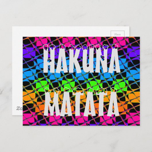 Mehrfarbiger Schachspiegel Postkarte (Vorne/Hinten)