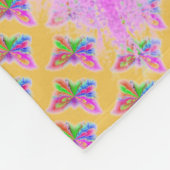 mehrfarbiger Schmetterling Fleecedecke (Ecke)