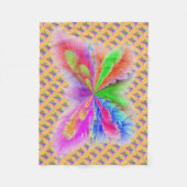 mehrfarbiger Schmetterling Fleecedecke (Vorderseite)