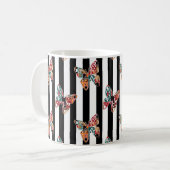mehrfarbiger Schmetterling Kaffeetasse (Vorderseite Links)