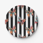 mehrfarbiger Schmetterling Pappteller (Vorderseite)