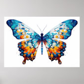 mehrfarbiger Schmetterling Poster (Vorne)