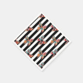 mehrfarbiger Schmetterling Serviette (Ecke)