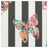 mehrfarbiger Schmetterling Stoff (Nahaufnahme)