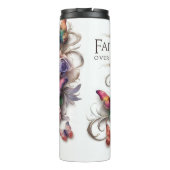 Mehrfarbiger Schmetterlingsglaub über Angst Tumble Thermosbecher (Rückseite)