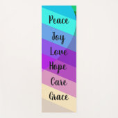 Mehrfarbiger Streifen mit optionalem Text Yogamatte (Vorderseite)