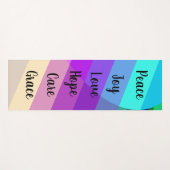 Mehrfarbiger Streifen mit optionalem Text Yogamatte (Vorderseite (Horizontal))