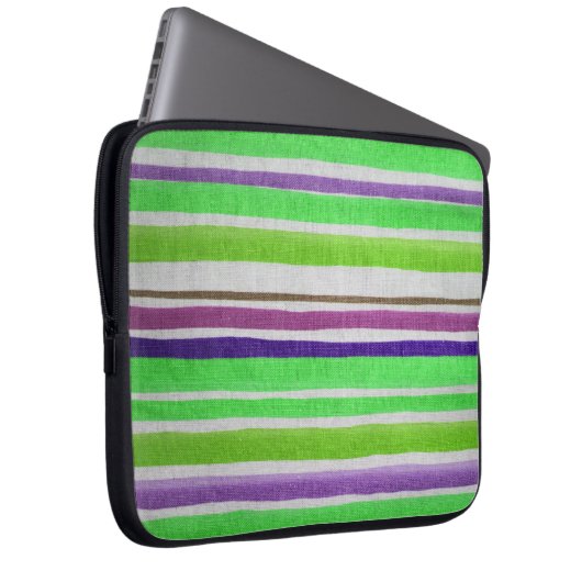 Mehrfarbiger Streifenschlauch Laptopschutzhülle (Vorne Rechts)