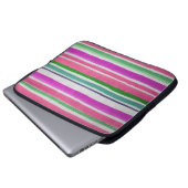 Mehrfarbiger Streifenschlauch Laptopschutzhülle (Vorne Knopf)