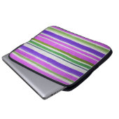Mehrfarbiger Streifenschlauch Laptopschutzhülle (Vorne Knopf)