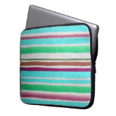 Mehrfarbiger Streifenschlauch Laptopschutzhülle (Vorderseite Links)
