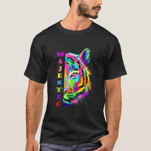 Mehrfarbiger Tigerentwurf T-Shirt