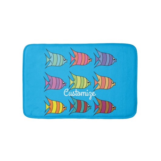 mehrfarbiger Tropischer Fisch Thunder_Cove Badematte (Vorderseite)