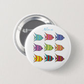 mehrfarbiger Tropischer Fisch Thunder_Cove Button (Vorne & Hinten)