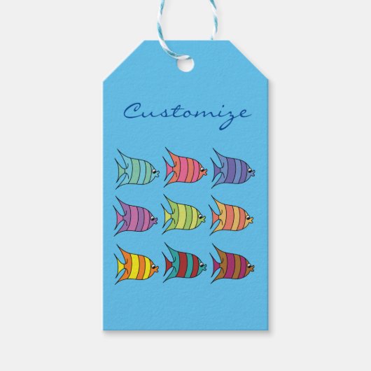 mehrfarbiger Tropischer Fisch Thunder_Cove Geschenkanhänger (Vorderseite)