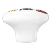 mehrfarbiger Tropischer Fisch Thunder_Cove Keramikknauf (Seitenansicht)