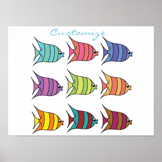 mehrfarbiger Tropischer Fisch Thunder_Cove Poster (Vorne)