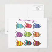 mehrfarbiger Tropischer Fisch Thunder_Cove Postkarte (Vorne/Hinten)