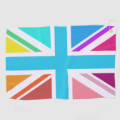 Mehrfarbiger Union Jack/Flagge-Design Golfhandtuch (Horizontal)
