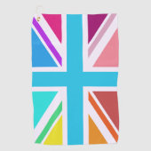 Mehrfarbiger Union Jack/Flagge-Design Golfhandtuch (Vorderseite)