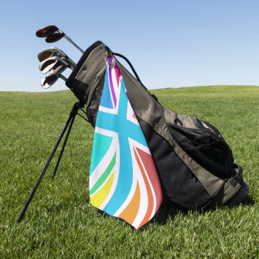 Mehrfarbiger Union Jack/Flagge-Design Golfhandtuch (Gras)
