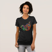 Mehrfarbiger verzierter chinesischer Drache T-Shirt (Vorne ganz)