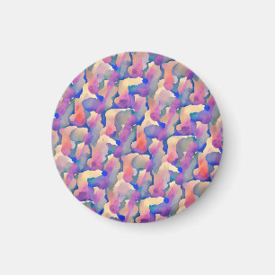 Mehrfarbiger Wasserfarbmuster-Magnet Magnet