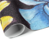 Mehrfarbiger Watercolor-Blumenblumenstrauß Geschenkpapier (Rolleneckpunkt)