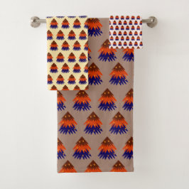 mehrfarbiger Weihnachtsbaum - Badetuch-Set Badhandtuch Set