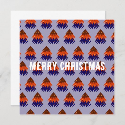 Mehrfarbiger Weihnachtsbaum - Flachkarte (Vorne/Hinten)