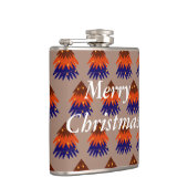 mehrfarbiger Weihnachtsbaum - Flasche Flachmann (Rechts)