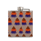 mehrfarbiger Weihnachtsbaum - Flasche Flachmann (Rückseite)