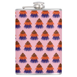 mehrfarbiger Weihnachtsbaum - Flasche Flachmann