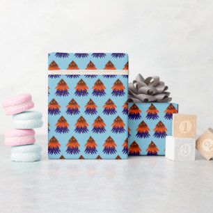 Mehrfarbiger Weihnachtsbaum - Geschenkpapier