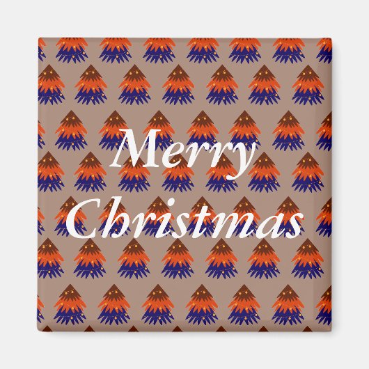 mehrfarbiger Weihnachtsbaum - Magnet (Vorne)