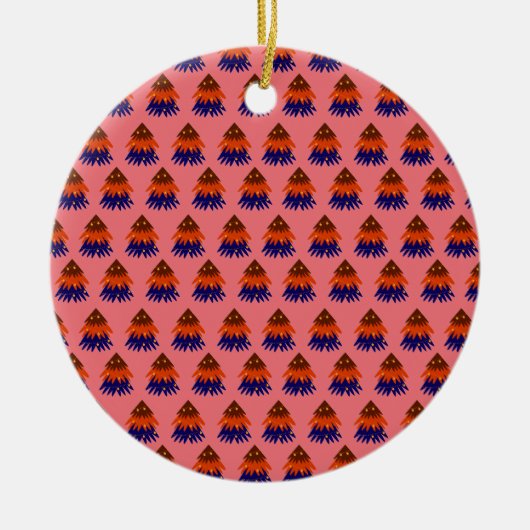 mehrfarbiger Weihnachtsbaum - Ornament (Vorne)