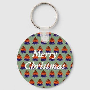 mehrfarbiger Weihnachtsbaum - Schlüsselanhänger