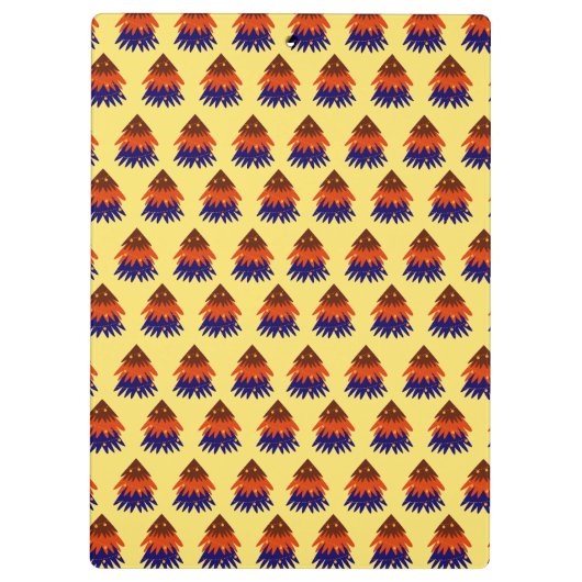 mehrfarbiger Weihnachtsbaum - Zwischenablage Klemmbrett (Rückseite)