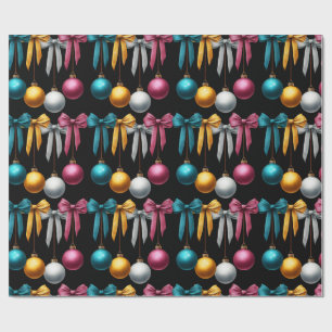 Mehrfarbiger Weihnachtsbaumkugel-Schmuck Geschenkpapier